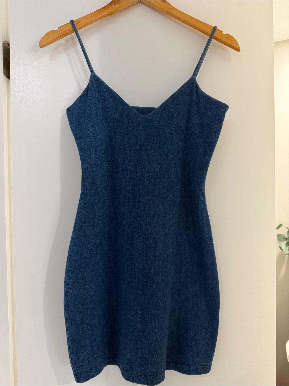 Susana Monaco Blue Knit Spaghetti-Strap Mini Dress